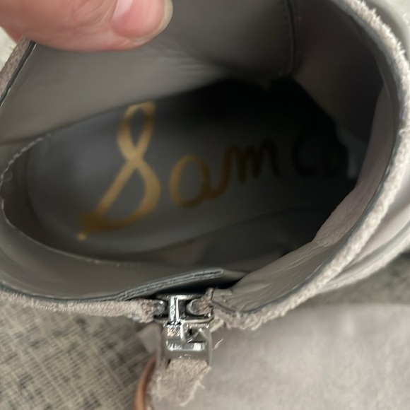 Sam Edleman Merton Taupe Suede Ankle Booties Boots Size 38 8M - Picture 7 of 11